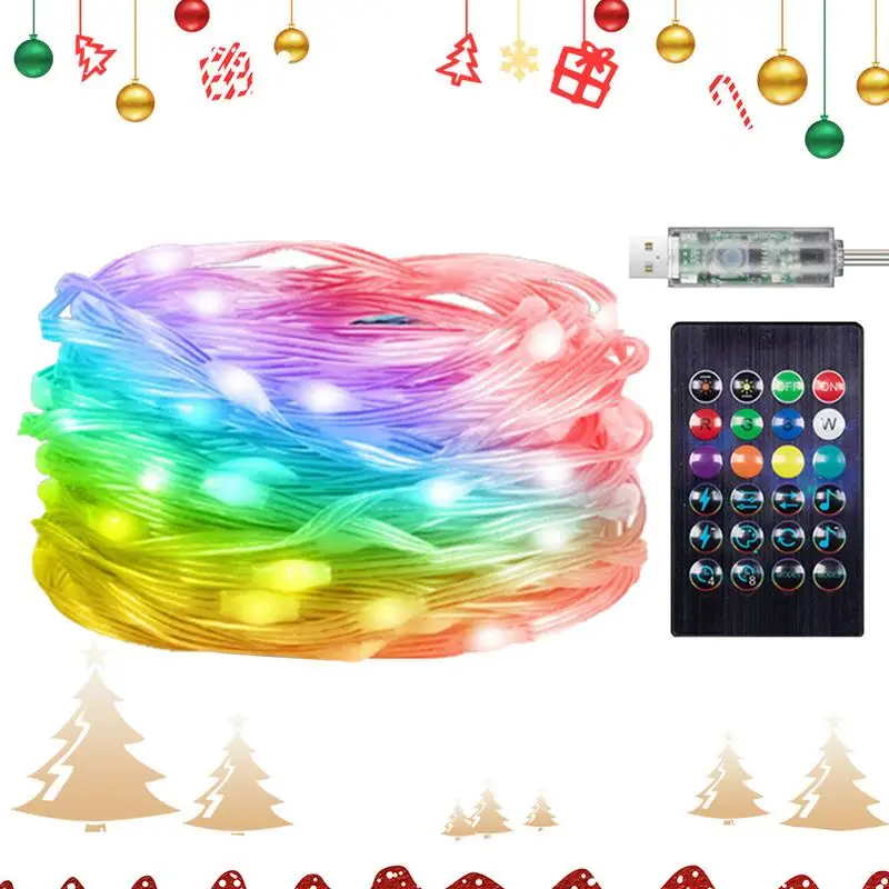 LED Christmas Lights with Remote USB Led String Light Smart Tree Lights Remote Control Lights Fairy garlands DIY Color Changing