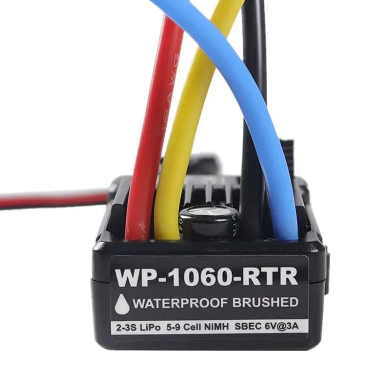 SkyDElHobbywing Quicrun WP-1060-RTR 2-3S 60A Waterproof Brushed ESC W/BEC 6V/3A for 1/10 RC Tamiya Traxxas Redcat HPI RC Car Par