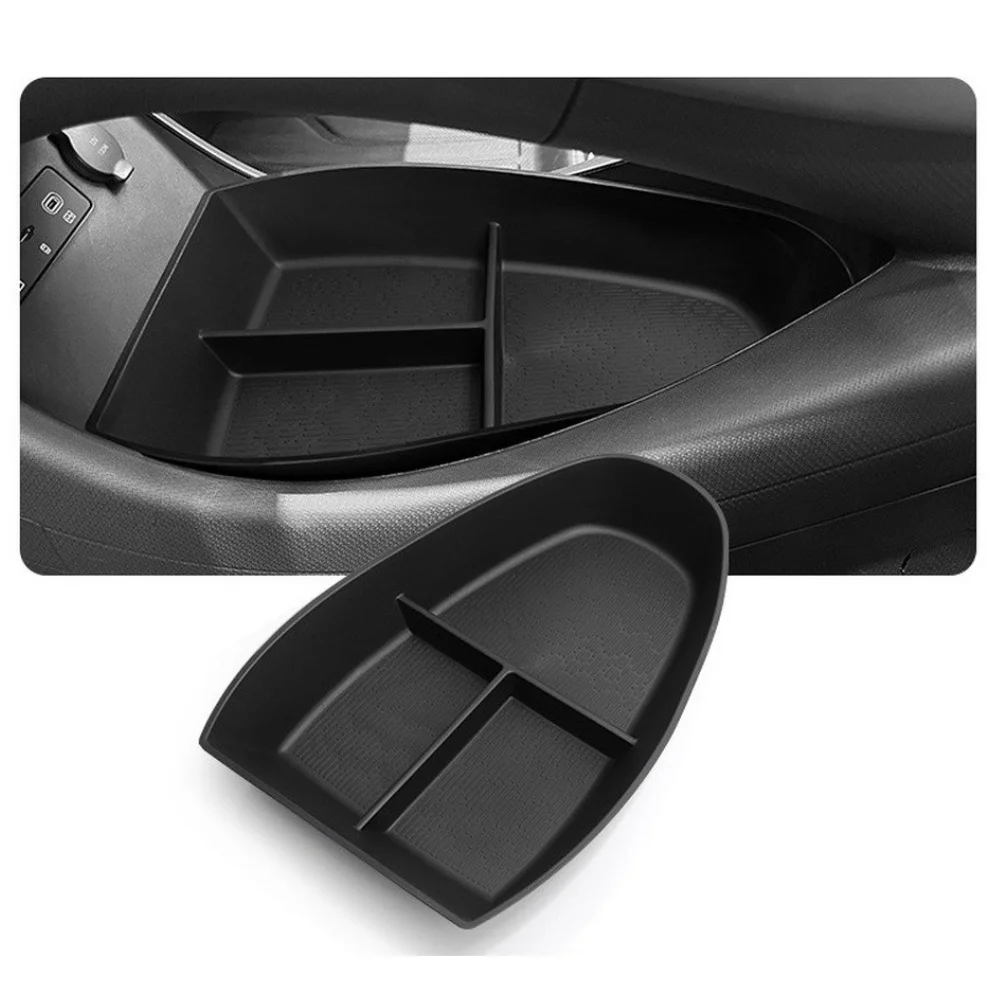 For BYD For Atto 3 2025 Armrest Bottom Storage Box Black Plastic Interior Organizer 24.5 x 20.5 x 3 cm Dimensions