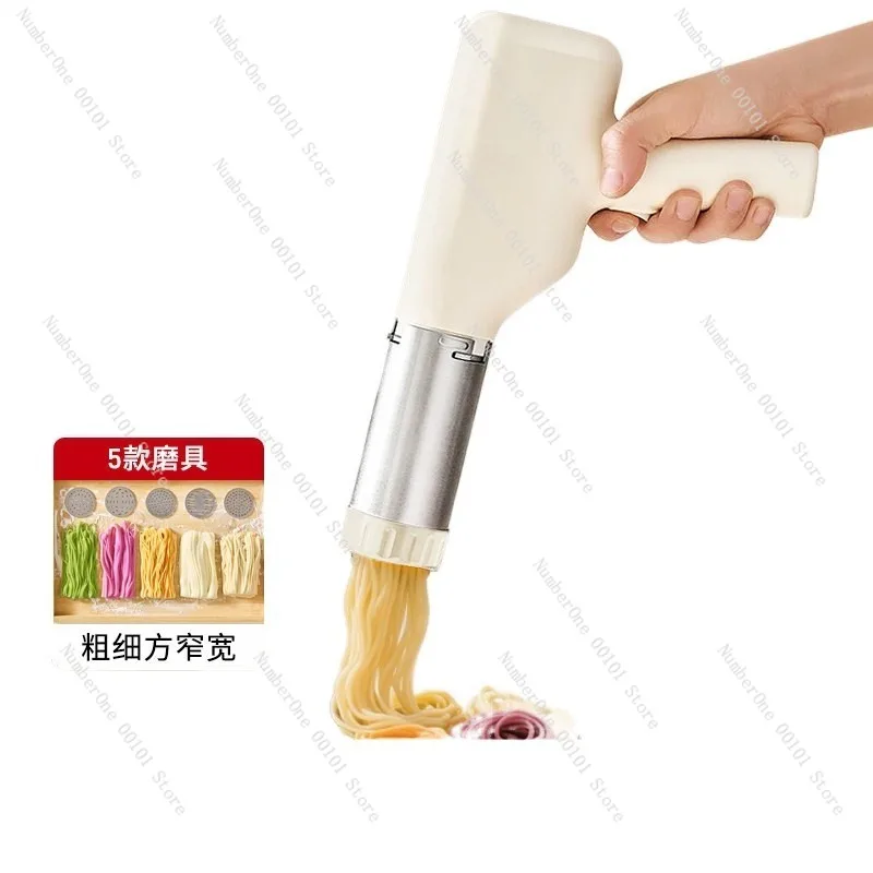 Home Kitchen Automatic Electric Noodle Maker Machine Compact Handheld Dough Press Pasta Extruder Small Household Heluo Spaghetti