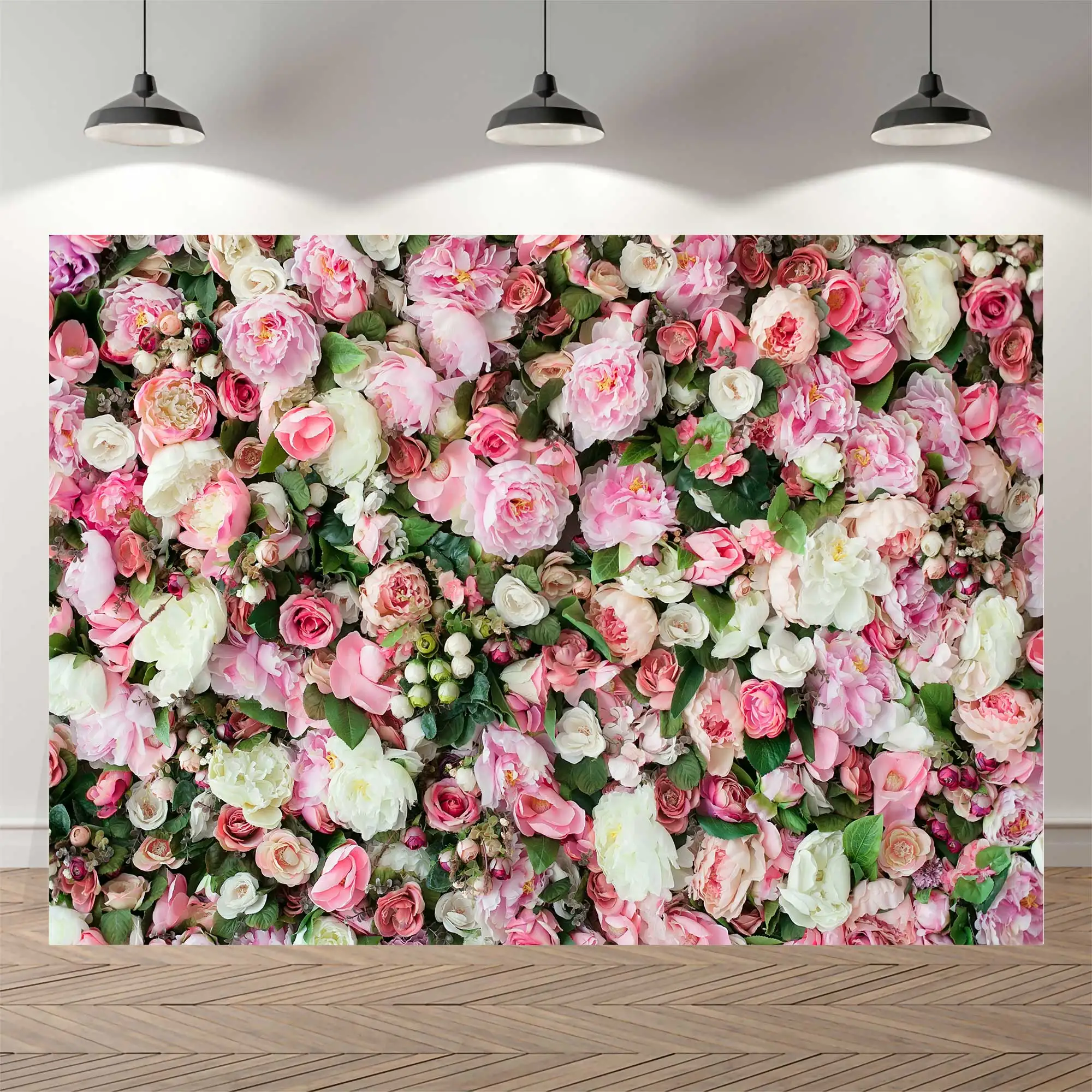 NeoBack Pink Rose Frame Floral Wedding Party Backdrop Birthday Background Baby Shower Bridal Decoration Banner Mariage Ceremony