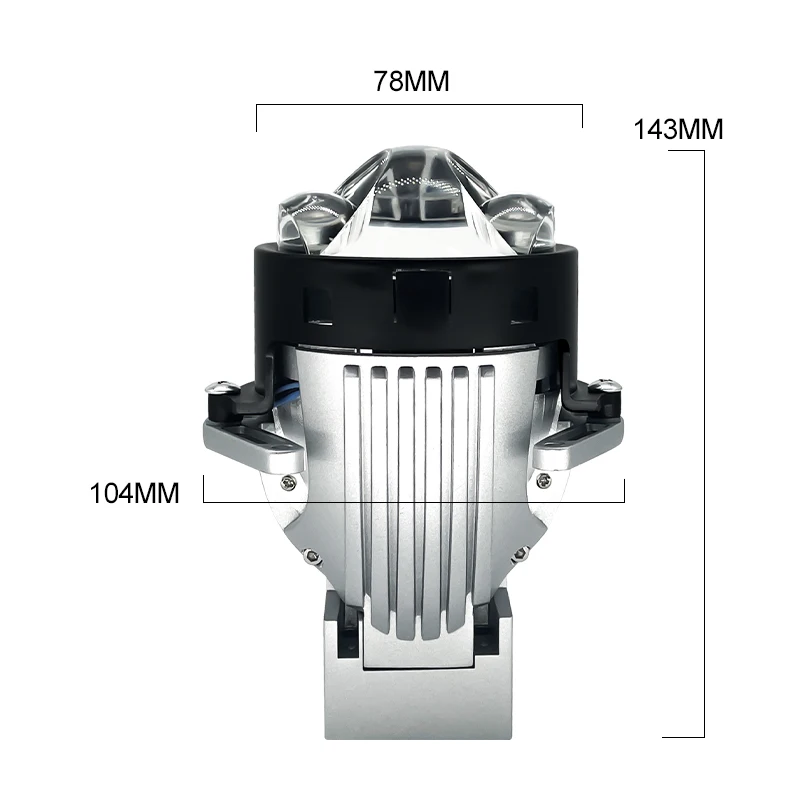 Carolyn Laser LED projector Lens 3 inches Headlights Bi Led high low beam Laser Projector Lens For Car High brightness