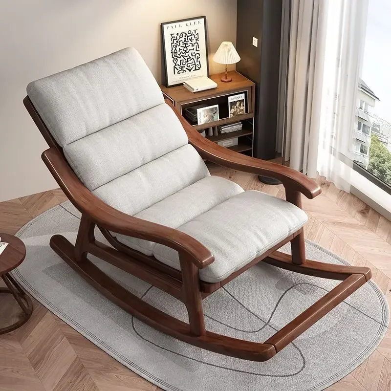 High-grade leisure rocking chair wholesale chair for home office custom family living room solid wood rocking chair