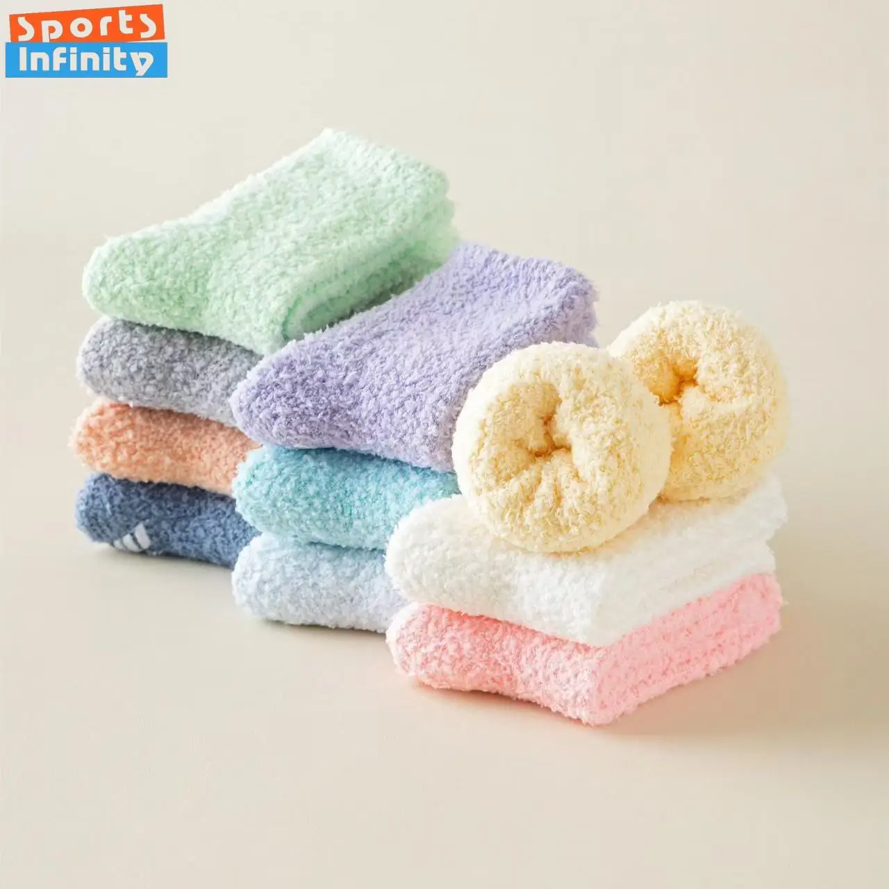 

Autumn Winter Coral Fleece Thickened Warm Floor Socks Women Yoga Socks Anti Slip Indoor Dance Aerobics Trampoline Sports Socks