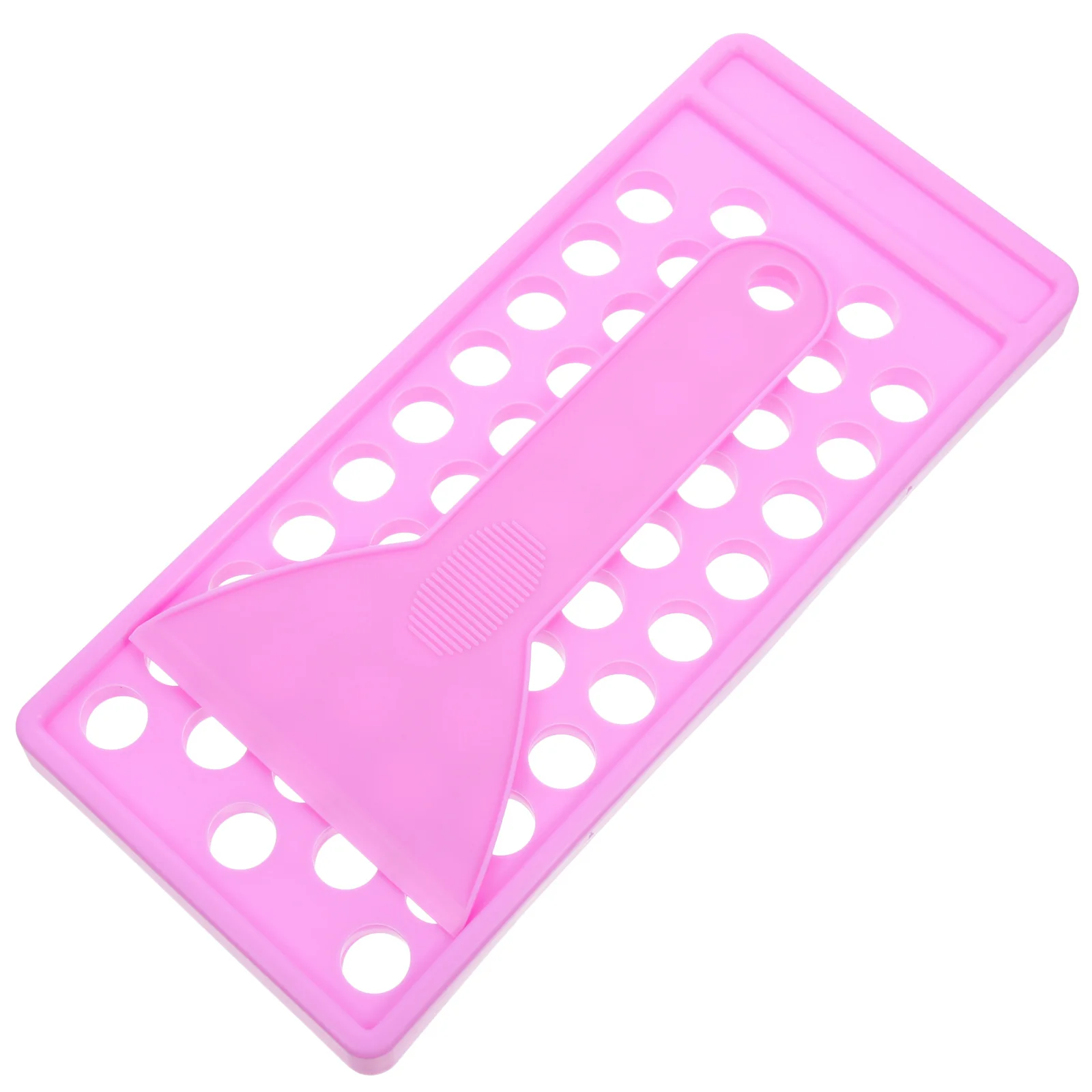 1Set Vassoio di riempimento per balsamo per labbra Stampo di riempimento portatile Supporto per rossetto 50 fori Set per balsamo per labbra fai da te Spatola inclusa
