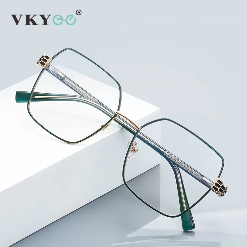 VICKY Fashion spersonalizowany projekt wielokąt anty-niebieskie światło optyczne na receptę konfigurowalne krótkowzroczność okulary do czytania damskie PFD3140