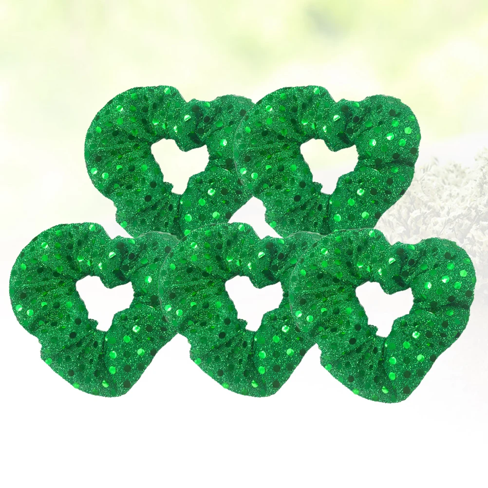 

5 Pcs Sequin Hair Tie Christmas Scrunchies Womens Accessories Ties Band Bands Girl Red for