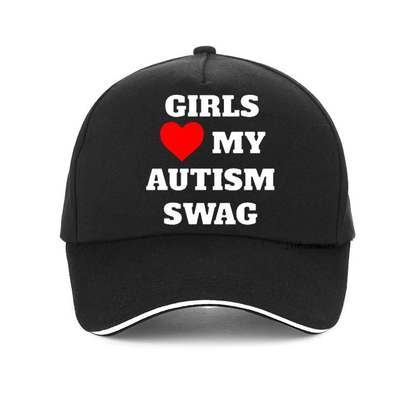 

Novelty Girls Heart My Autism Swag hat Graphic caps for men Birthday Gifts Summer Style snapback hats Casual kpop Baseball Cap