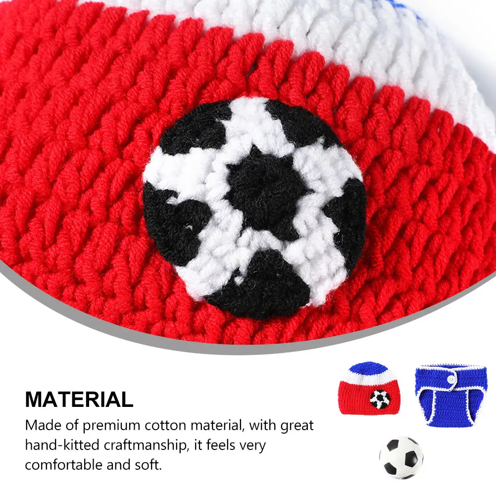 1 conjunto de roupa de futebol conjunto de fantasia de malha macia para fotografia adereços vestíveis artesanato artesanal confortável