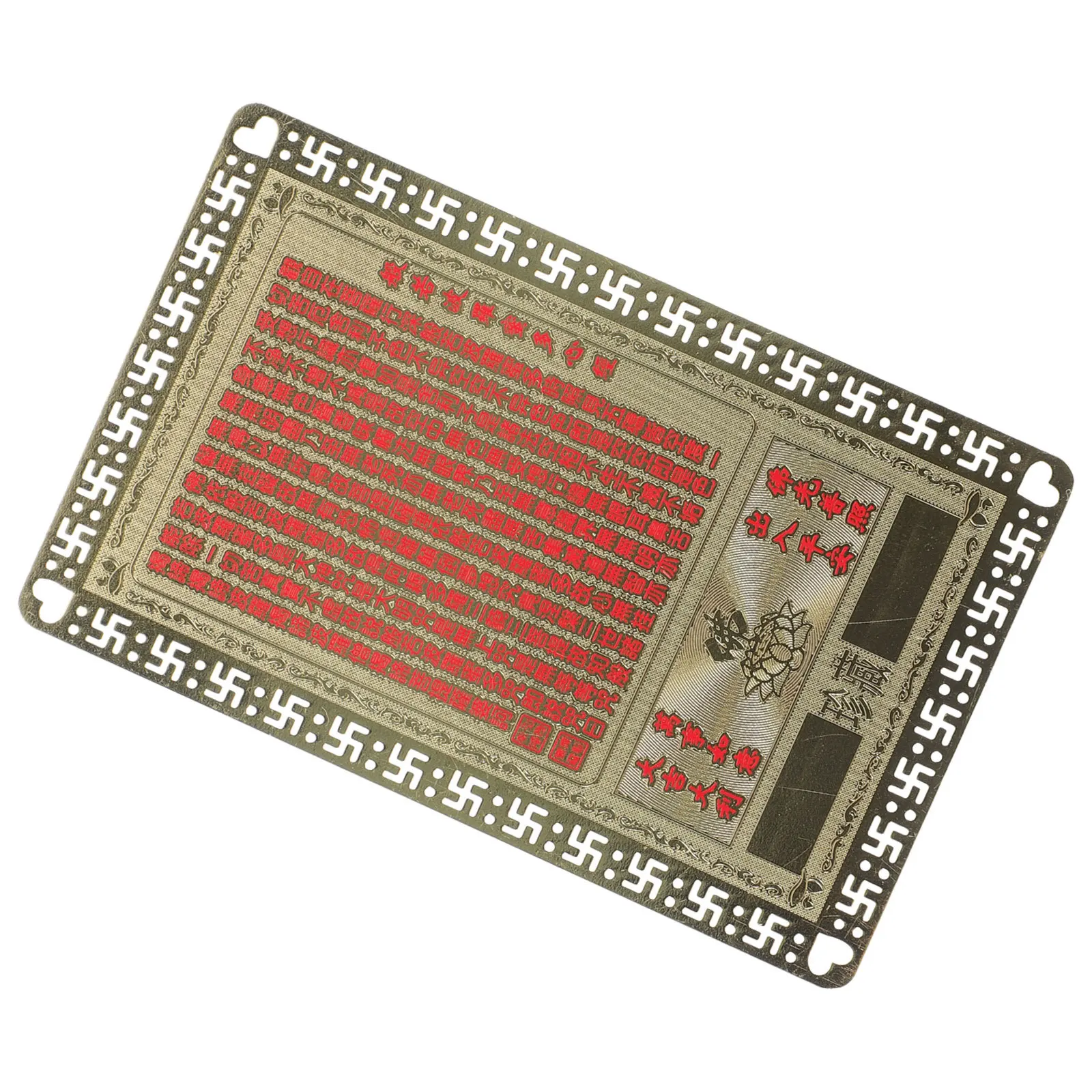 

Guanyin Golden Amulet Card Chinese Style Protection Luck Card Compact Decoration Portable Wallet Blessing