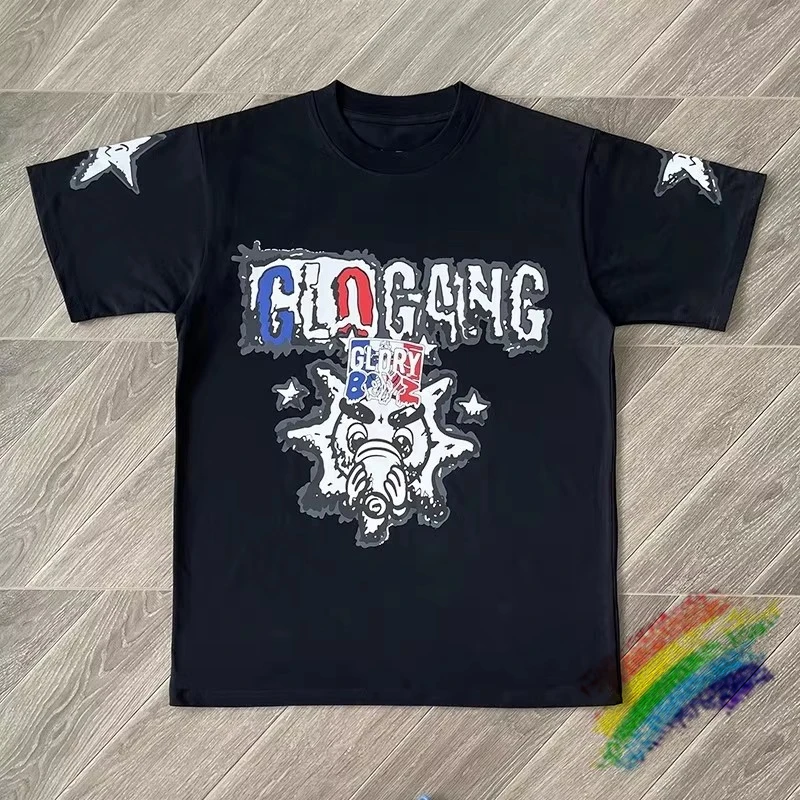 

Футболка Glo Gang Boyz для мужчин и женщин, футболка с мультяшным принтом