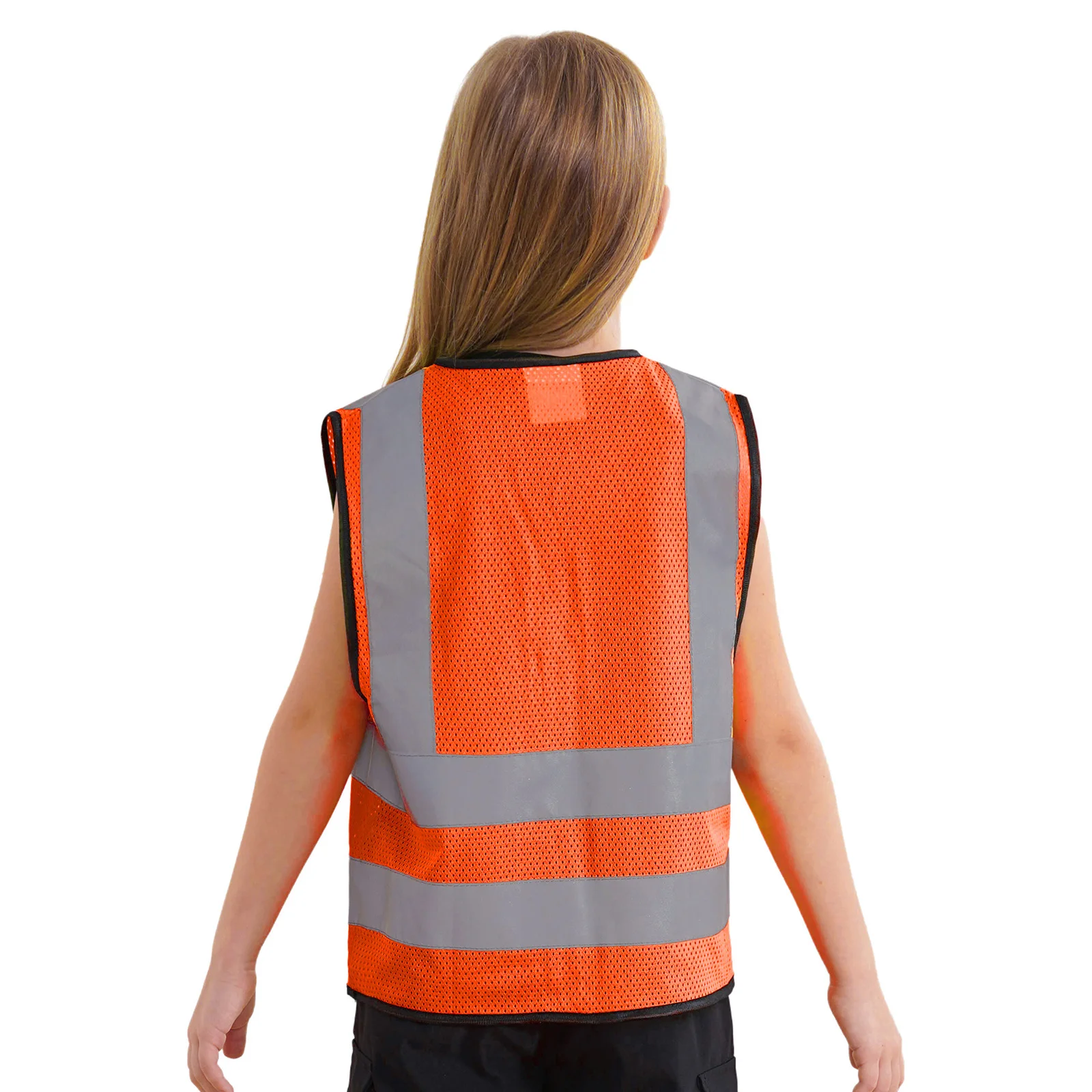 Kids Safety Vest Reflective Clothing Children Protective Vest High Visibility Yellow Fluorescent Safety Vest for School Outdoor