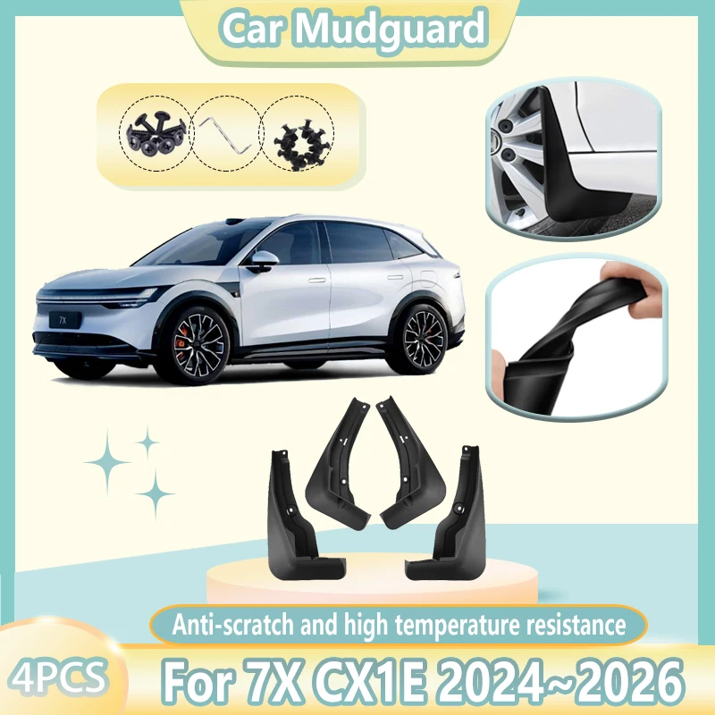 

Car Wheel Mudguards For Zeekr 7X CX1E 2024 2025 2026 Anti-splash Mud Guards Front Rear Fender Mudflaps Tools Auto Accessories