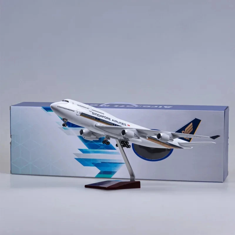 1/160 Scale Diecast Resin Airbus Singapore Airplane Boeing B747 Model Concord Collection Decoration Display Toy Gifts