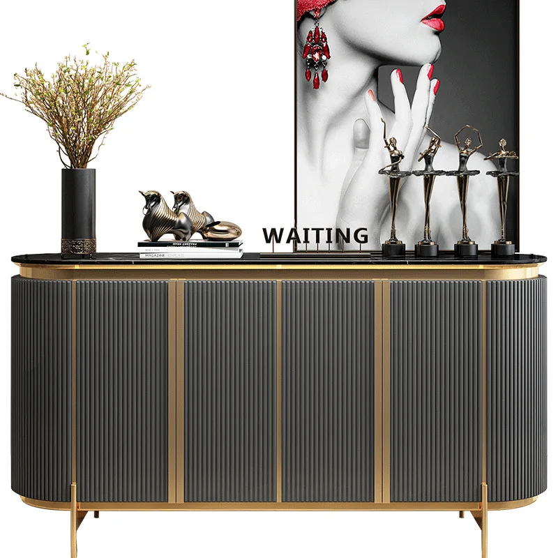 

Hong Kong-style light luxuryliving room partition cabinet, modern simple marble dining side cabinet, locker, high-end shoe