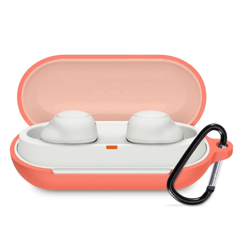 غطاء مقاوم للصدمات لسوني WF-C500 مقاوم للماء قابل للغسل بلوتوث متوافق سماعة حماية السيليكا عدم الانزلاق