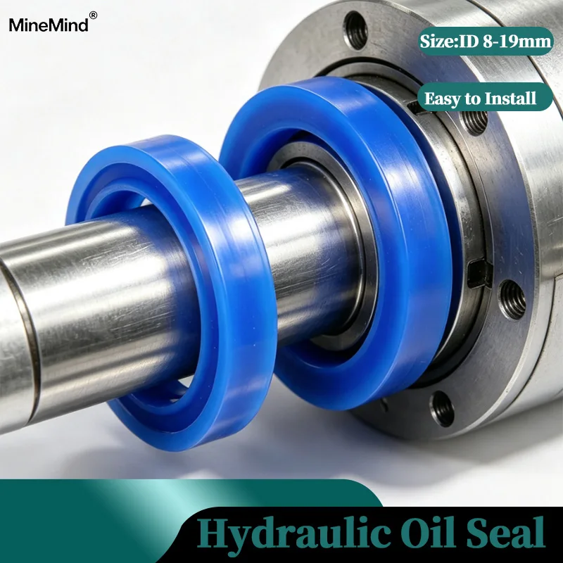 5PCS UN Hydraulic Oil Seal PU U-Cup 8-19mm ID×OD×THK Radial Shaft Seal Polyurethane Single Lip Piston Rod Seal for Hydraulic Cyl