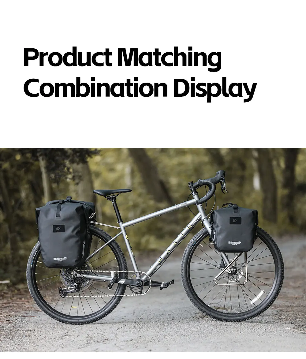 Rhinowalk Fahrradtasche, Schnellverschluss, wasserdicht, Fahrradträger, Seitentasche, Gepäcktasche für Rennrad, MTB, Touren und Klappfahrrad – Detail 19