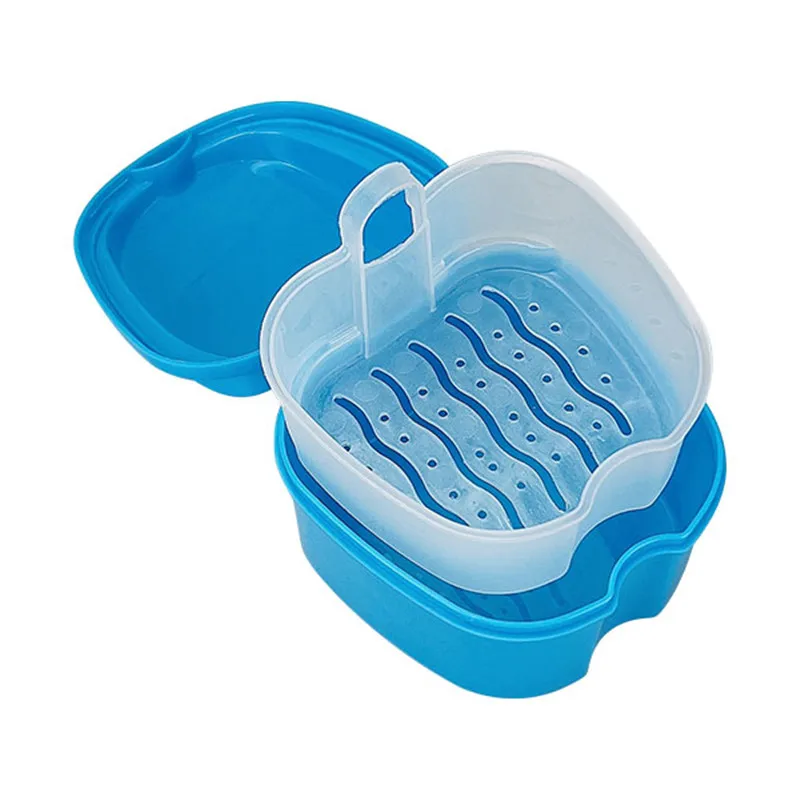 Prothese Bad Box Reinigung Falsche Zähne Lagerung Box Mit Hängen Net Container Künstliche Zahn Fall Kieferorthopädische Retainer Fall Neue