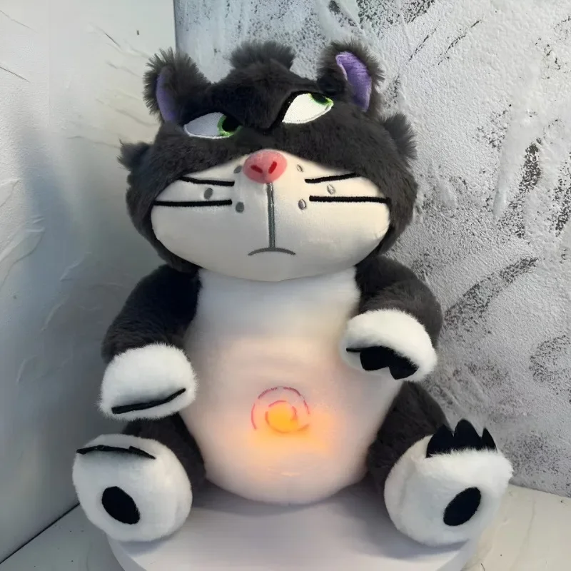 Breathe Lucifer Cat Plush Action Figure Children's Toy Baby Cute Comfort Accompany Lulling with Music