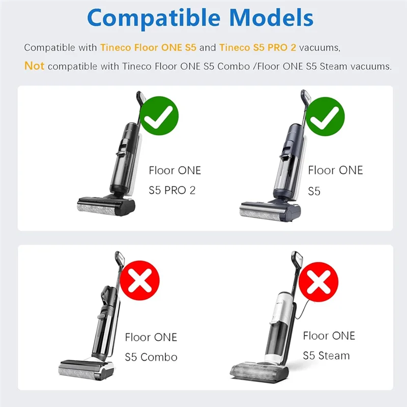 AT28-pour Tineco Floor One S5 / S5 Pro / S5 Pro 2/S5 pièces d'aspirateur extrême brosse à rouleau principal accessoires de filtre HEPA