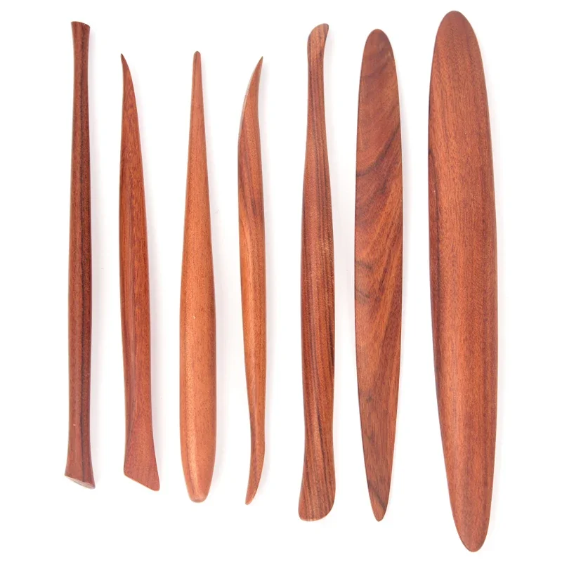 Water meteor pottery tools imitation mahogany clay 7-piece suit clay knife carving tools clay tools polishing pen