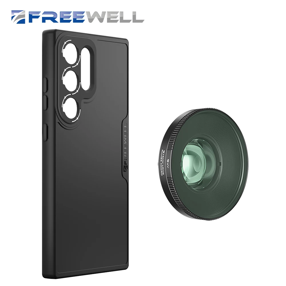 Freewell Samsung Phone Camera Lens Kit Long Range Macro Lens Phone Case Compatible S24 Ultra/S23 Ultra Photography Accessories