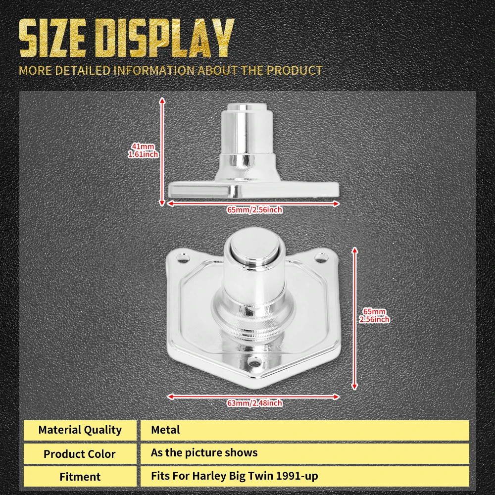 Motorcycle Chrome Solenoid Cover Push Button Starter For Harley Dyna Street Bob Fat Bob FXDF Touring Electra Glide XL 1991-2023 - view 6