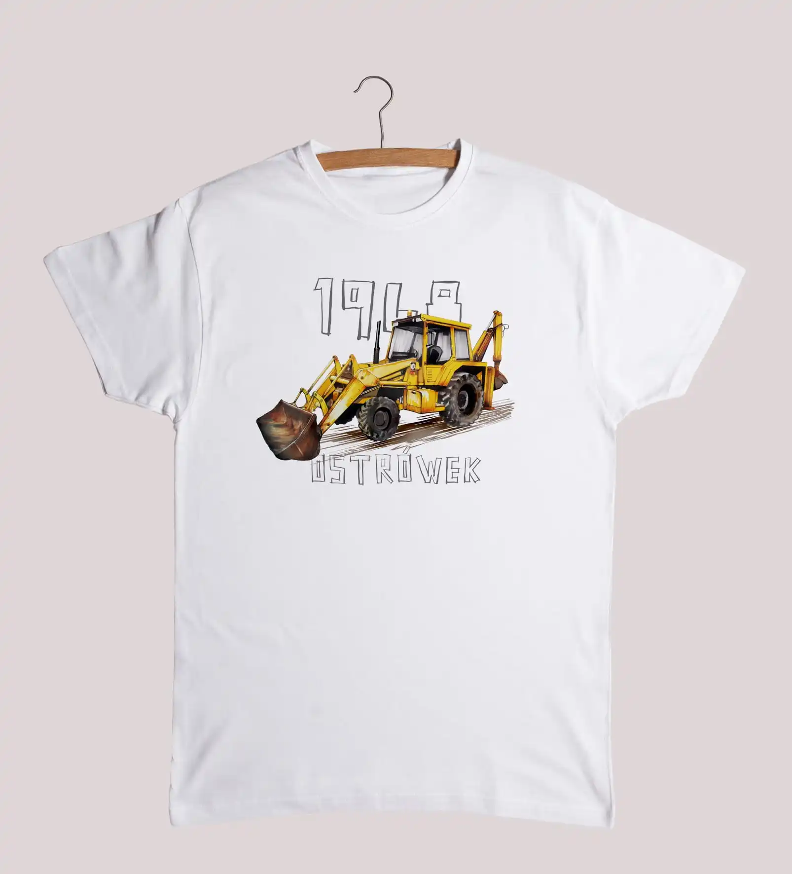 Polish Excavator “Ostrówek” Koparko-ładowarki T-Shirt. Summer Cotton Short Sleeve O-Neck Mens T Shirt New S-3XL