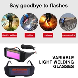 Automatic Dimming Welding Glasses Light Change Auto Darkening Anti-Eyes Goggle for Welding Masks EyeGlasses Accessories