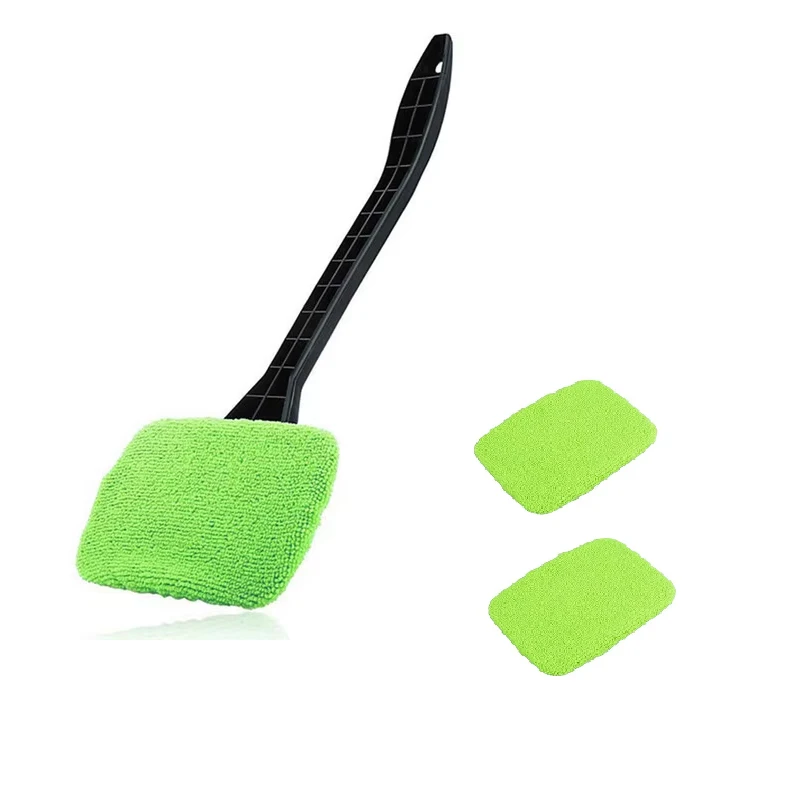 Car Window Cleaning Brush Kit Windshield Cleaning Washing Tool Long Handle Wiper Microfiber Cloth Car Accessories