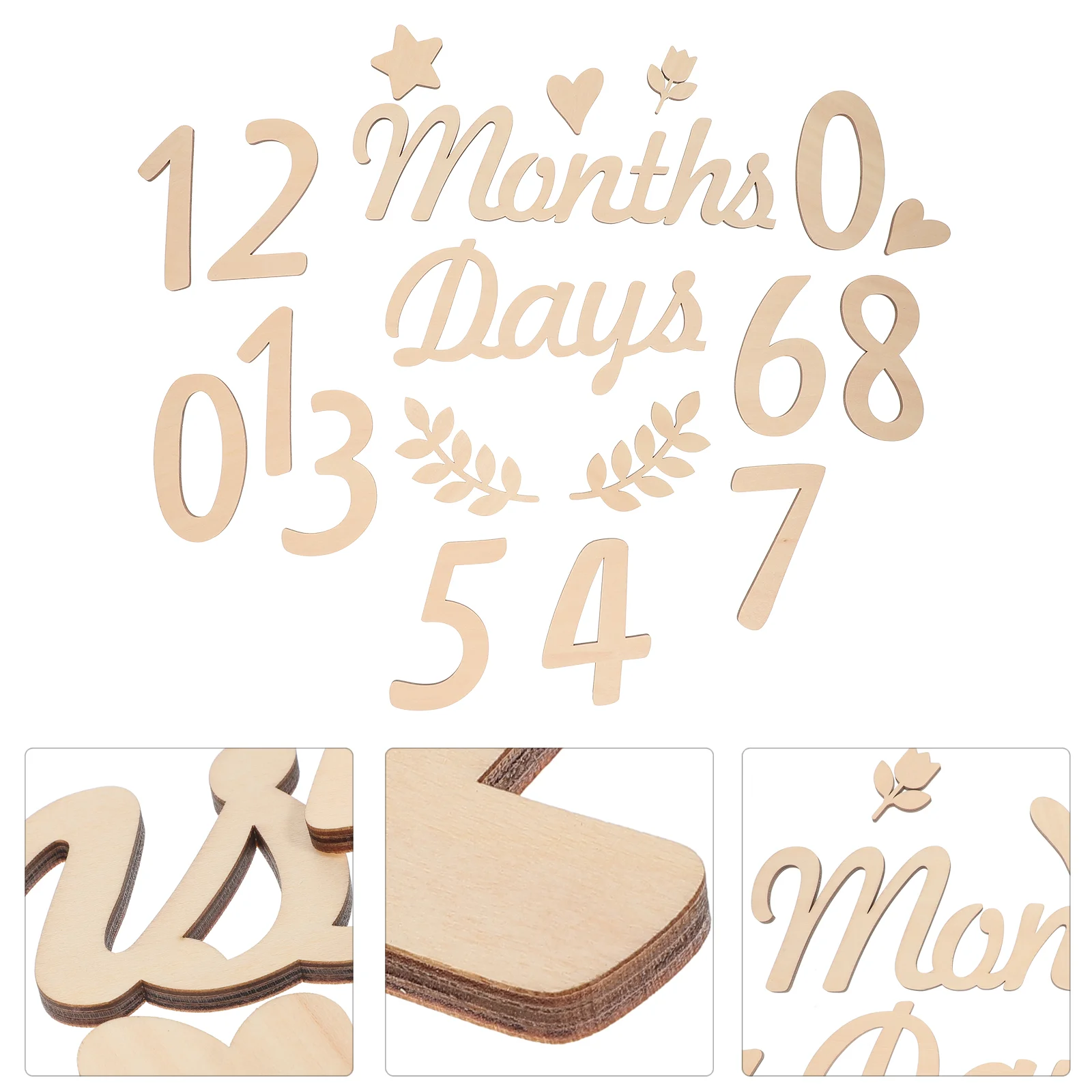 

Wooden Month Plate Baby Milestone Sign Photo Prop Monthly Number Shoot Months Signs