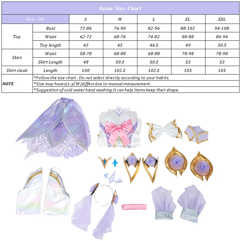 ROLECOS LOL Crystal Rose Seraphine Cosplay Costume Game LOL Seraphine Rose Design Outfit Halloween Women Suit New Skin