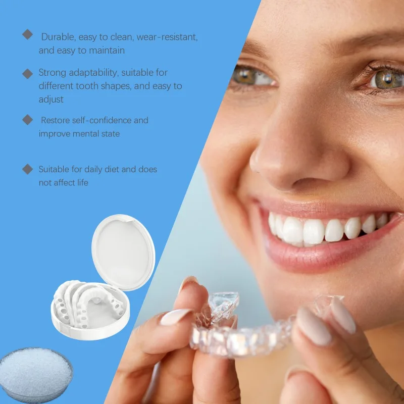 Adjustable Flex Smile Teeth Dentures Simulated Braces Beautiful Dentures Temporary Fillings Corrective Resin Dental Oral Care