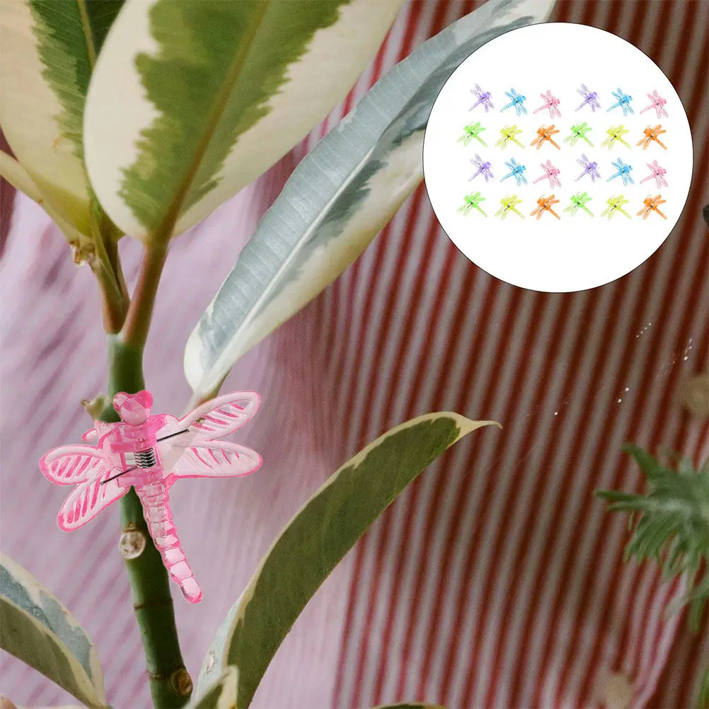 60Pcs Butterfly Orchid Clips Green Plastic Plant Support Clips for Orchid Stems Flower Spikes Vine Training Garden Decor