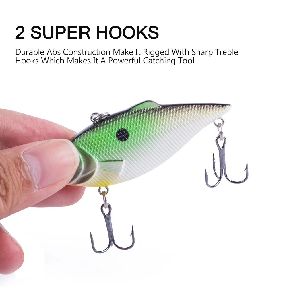 Hanlin-señuelo de Pesca VIB, 63mm/7,5g, cebos duros sin aros, Crankbait, Wobblers para Pesca de carpa, aparejos de lubina