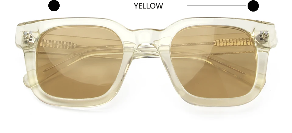 Chim 004 Designer-Sonnenbrille aus schwarzem Acetat, große polarisierte quadratische Fassung für Damen und Herren, flache UV400-Schutzgläser – Detail 26