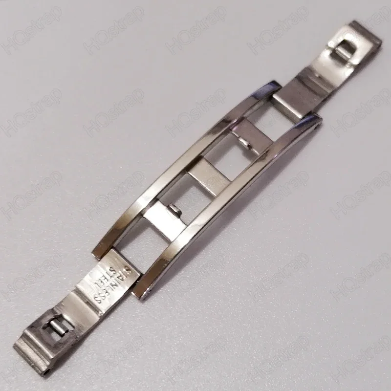 3mm 4mm 5mm 6mm Stainless Steel Watchband Buckle Silver Double Pull Folding Butterfly Clasp Watch Strap Watches Accessories