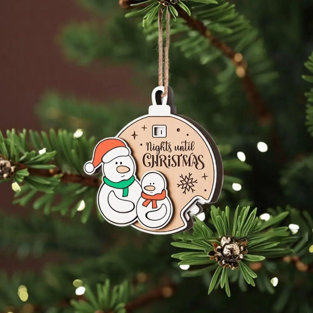 Tabletop Christmas Ornament Christmas Countdown Ornament Rustic Wooden Xmas Countdown Sign for Mantel Tabletop for Christmas