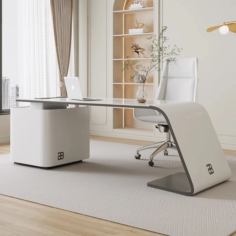 

Офисный стол в современном минимализме, спеченный камень, элитный роскошный дизайн, компьютерный стол, mesa para computador, мебель для интерьера