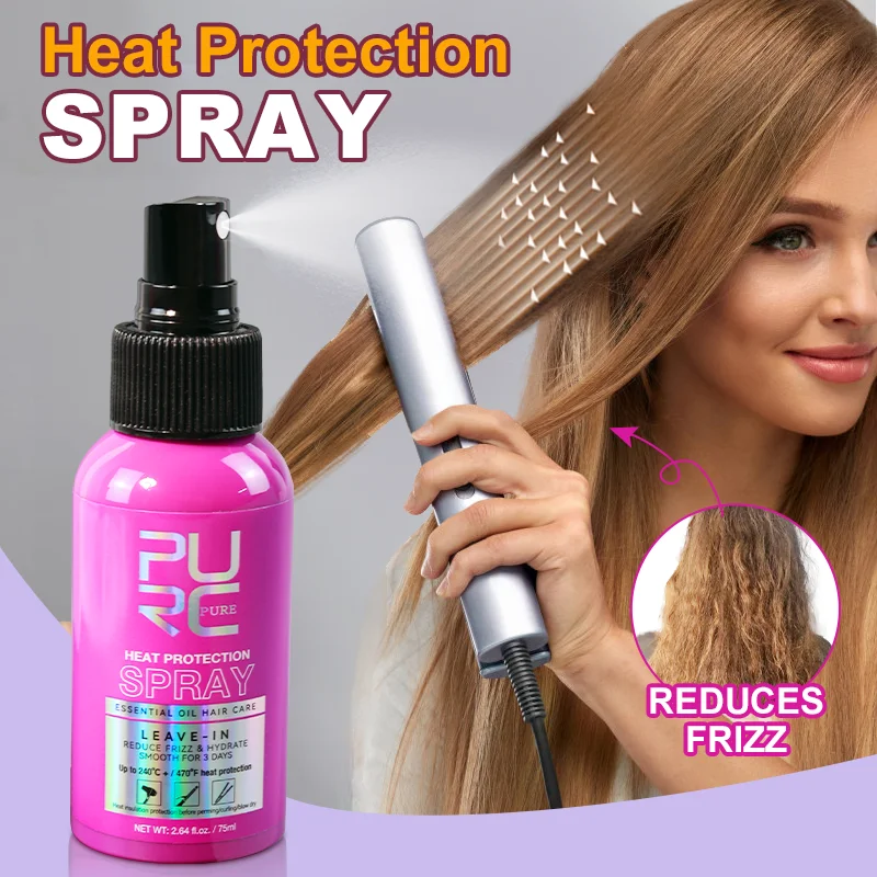 PURC Hair Treatment Thermal Protection Spray Argan Oil Coconut Oil Protect Hair Moisturizing Shine Conditioner Salon Hair Care