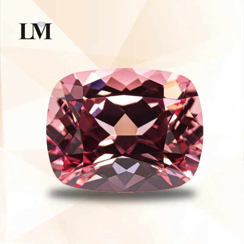 

NEW Lab Grown Padparadscha Rectangular Cushion Shape Red Lotus Color VVS1 Charms DIY For Jewel Making Selectable AGL Certificate