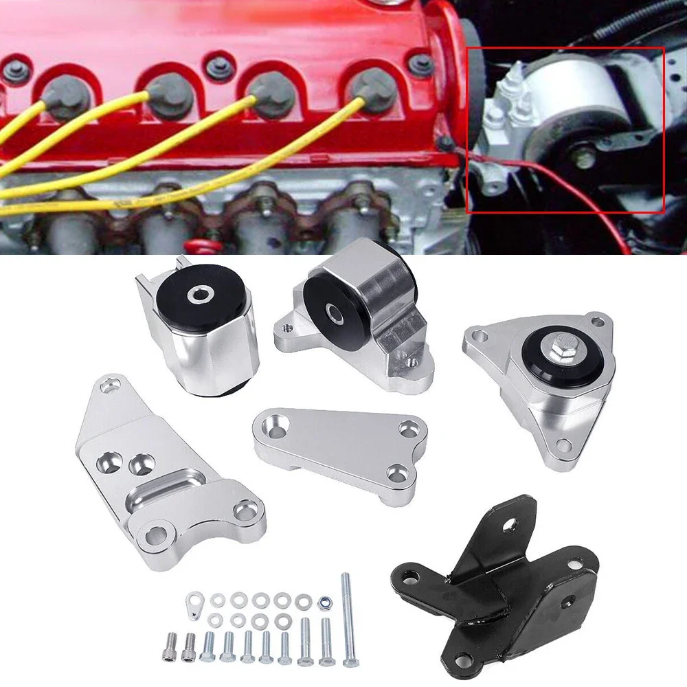 Car Engine Swap Mount Kit For 2002-2005 Honda Civic Si EP3 Aluminum Car Modification Engine Bracket Kit For 02-06 Acura RSX DC5