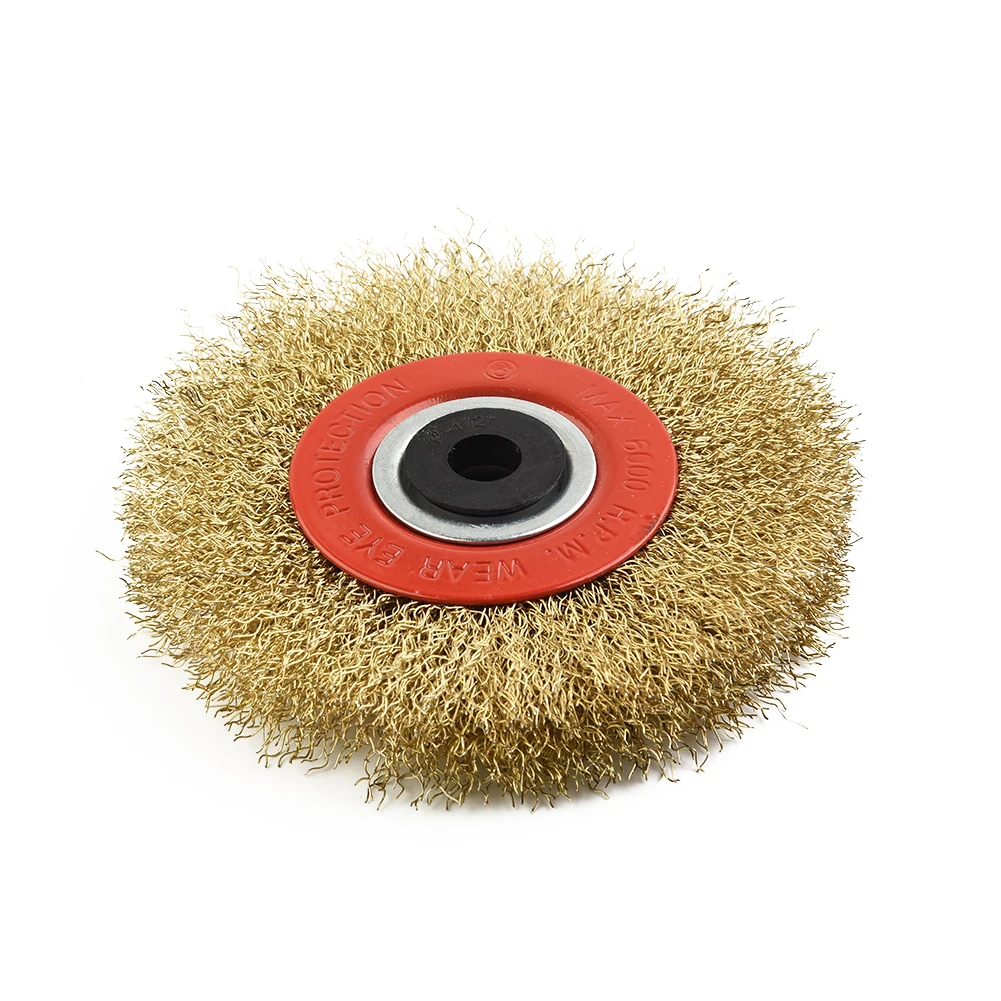 High Quality Useful Wire Brush Wheel Brass Plated Grinder Stainless Steel Steel Deburring Descaling Edge mixing