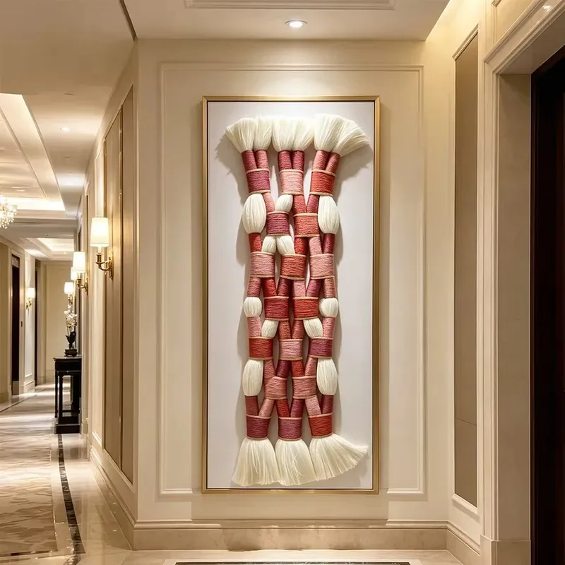 Luxury Hand Woven Lace Wall Art Sculpture for Hotel Projects