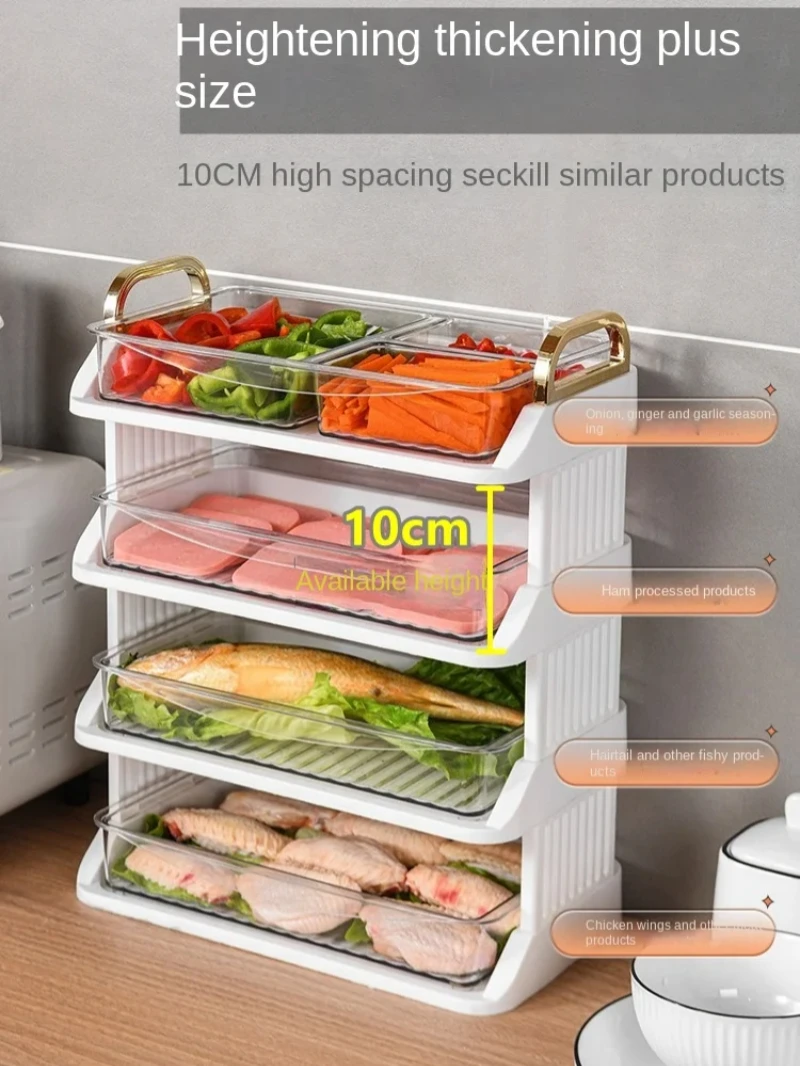 Kitchen  STORANGE RACK Prepare Food Shelving Side Dish Storage Placing Vegetables Multi-layer Wall Hanging Supplies Accessories