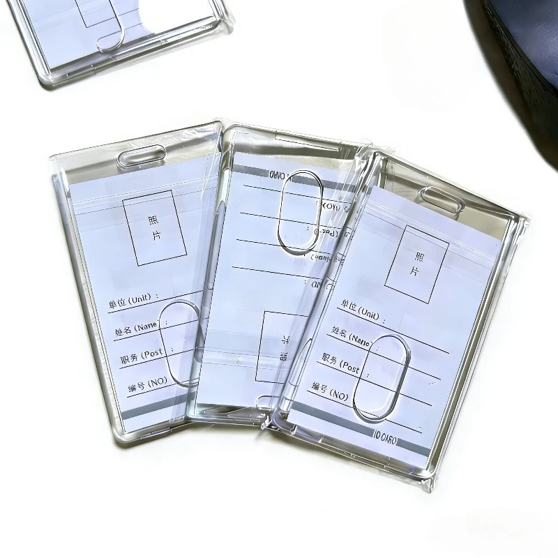 

Прозрачный акриловый чехол-держатель для рабочего пропуска, удостоверения личности, бейджа, игровой карты, фотографий айдолов