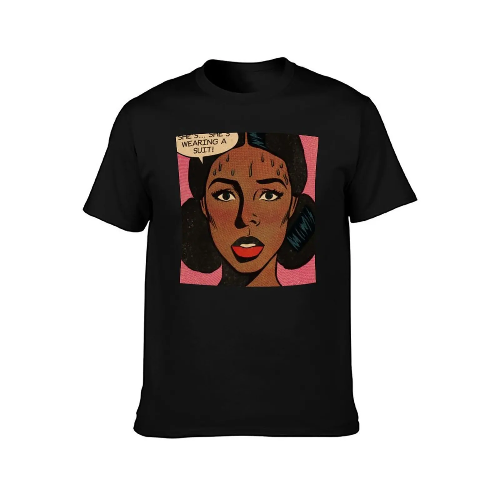 She’s wearing a suit! T-Shirt Classic Crew Neck Cotton T-Shirt