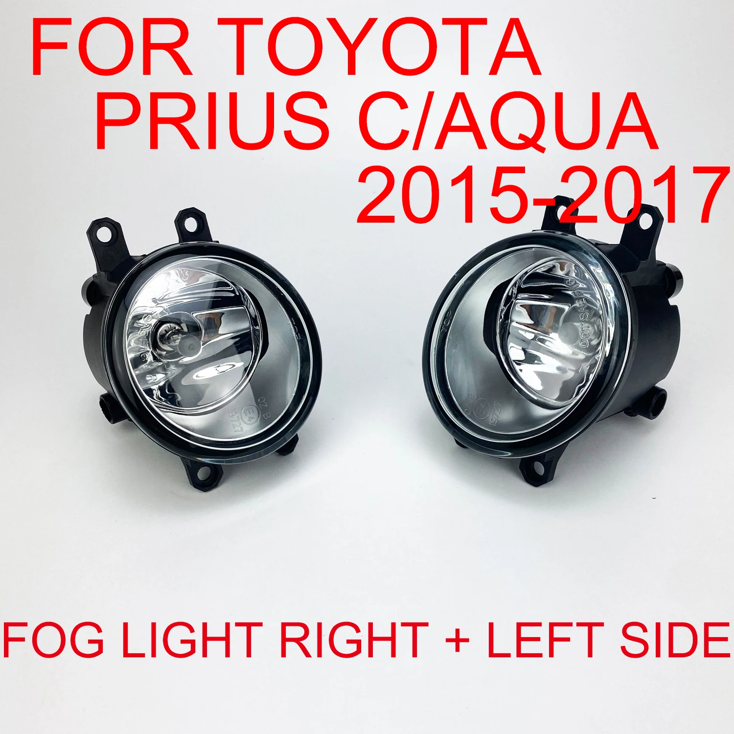 

Clear Glass Lens Fog Lights For Toyota Prius C / Aqua 2015 2016 2017 Driver & Passenger Side Direct Replacement Bulb H11-12V-55W