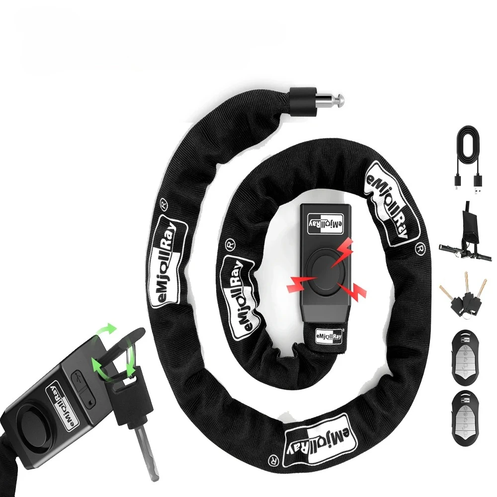 

Scooter Bike Remote Control Antitheft Bicycle Bike Alarm Alerter Super Loud Rainproof Burglar Alarm Lock Motorcycle Alarm Lock